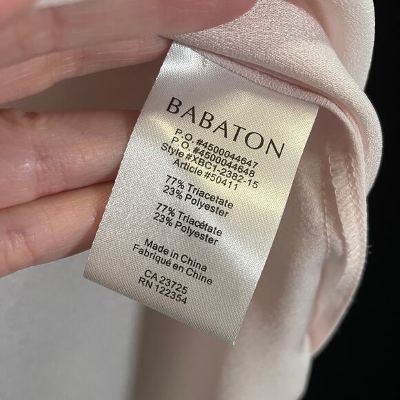 Babaton Aritzia Powder Pink Pastel Top Blouse Japanese Ruffle Cap Sleeves S - Picture 3 of 4